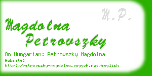 magdolna petrovszky business card